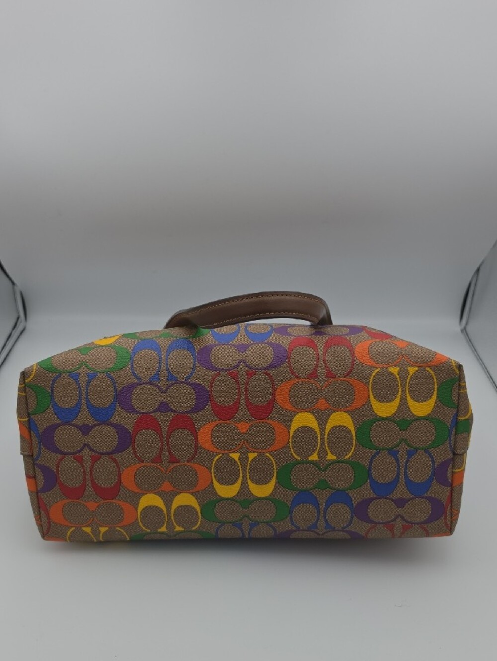 Coach Pride Brown Rainbow Signature Mono Large Limited Edition Tote (EUC)✨️🌈✨️ - Picture 8 of 13